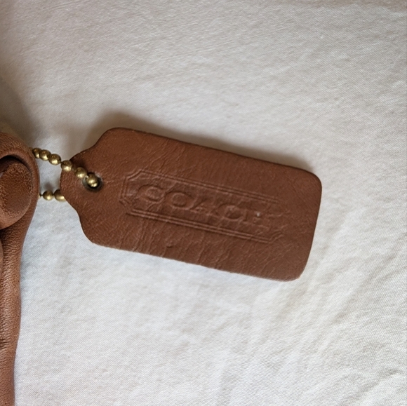 Vintage Old $ Coach Tan Leather Flap Twist Lock Briefcase Messenger Bag G8C-5266 - Picture 2 of 13